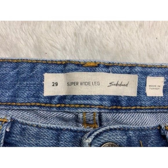 Subdued Size 29 Womens Jeans Super Wide Leg Distress Med Wash - Picture 2 of 3